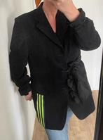 Oversized Blazer met Adidas Strepen - Maat 40-44, Zwart, Maat 42/44 (L), Ophalen of Verzenden, Zo goed als nieuw