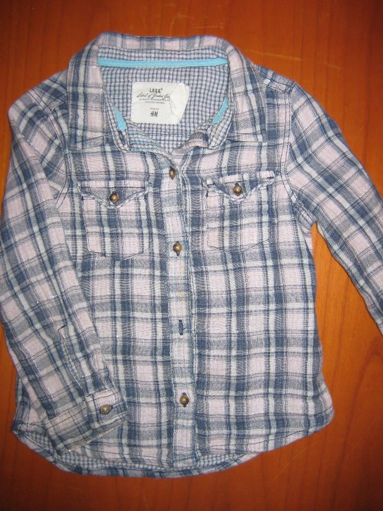 Geruite blouse, 98. H+M L.O.G.G. (301), Kinderen en Baby's, Kinderkleding | Maat 98, Ophalen of Verzenden, Zo goed als nieuw, Meisje