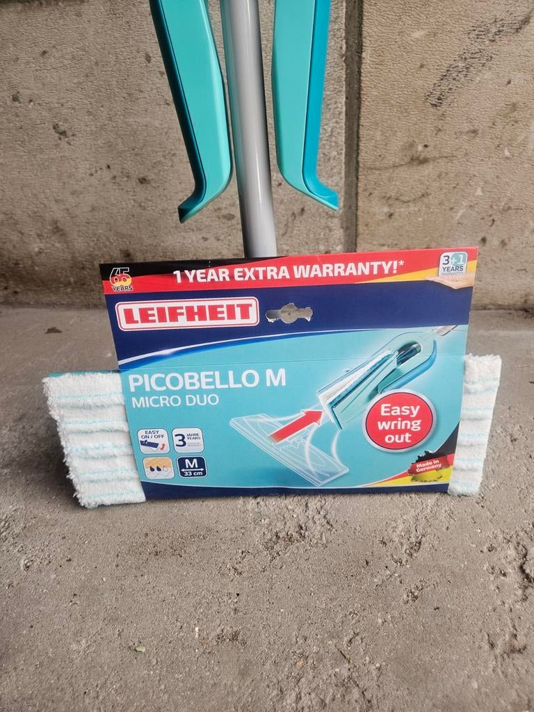 Leifheit Picobello M Micro Duo Dweil met steel, Huis en Inrichting, Schoonmaakartikelen, Ophalen, Mop of Dweil