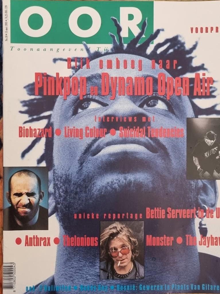 10-1993 Festivalgids Pinkpop DOA Biohazard Living Colour Bet, Ophalen of Verzenden, Zo goed als nieuw, Overige typen