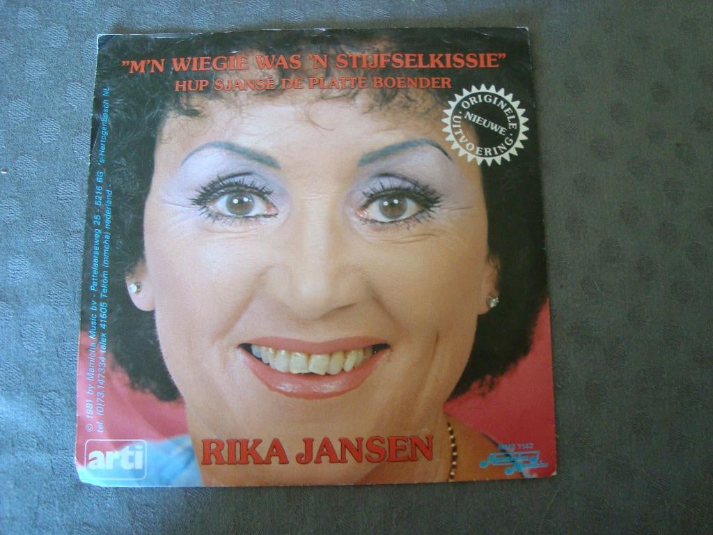 Rika jansen- m'n wiegie was 'n stijfselsissie, Cd's en Dvd's, Vinyl Singles, Ophalen of Verzenden, Zo goed als nieuw, Nederlandstalig
