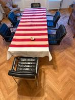 Eetkamer of vergader stoel, Ophalen, Gebruikt, Zwart, Leer