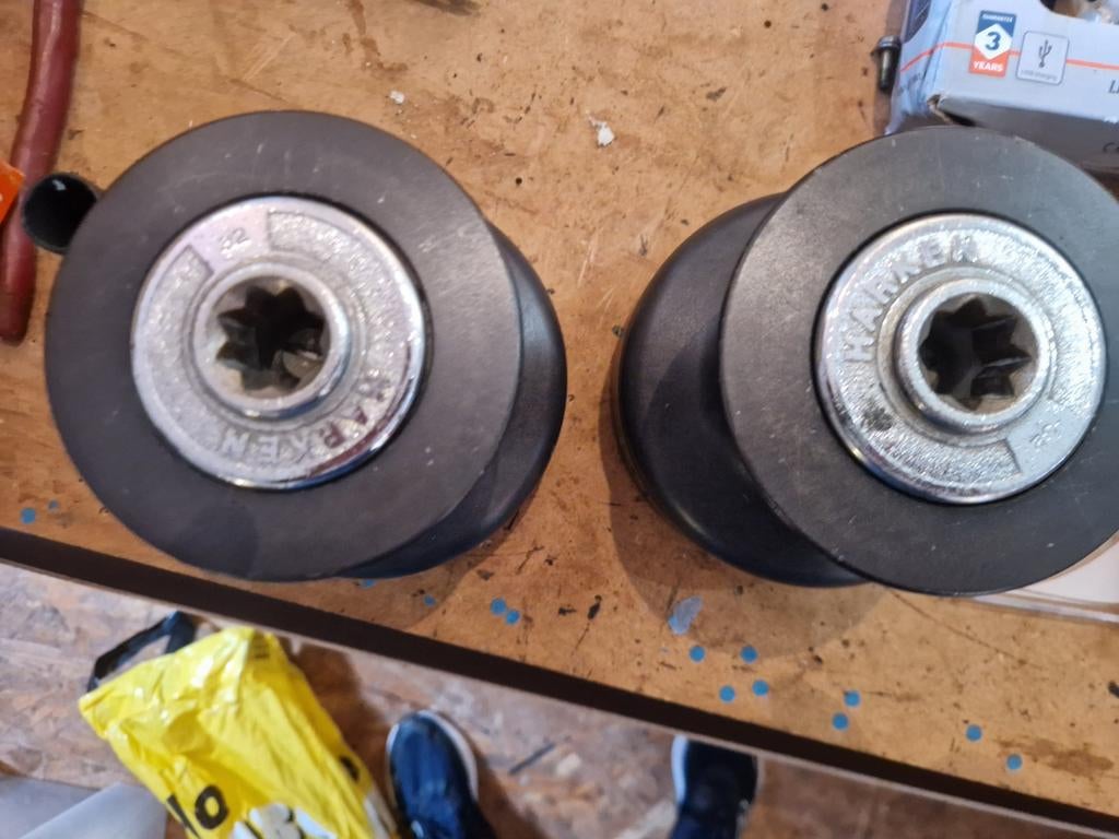 Harken( versleten) lieren ( size 32), Ophalen of Verzenden, Dekbeslag, Zeilboot