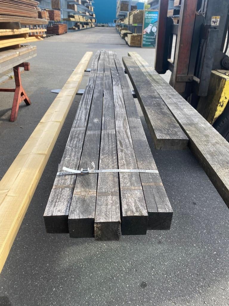 hardhouten palen 70x70mm 450cm nr. 690, Tuin en Terras, Palen, Balken en Planken, Ophalen, Nieuw, 250 cm of meer, Palen