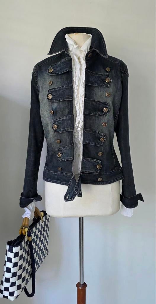 Pauw EvR spijkerjack jeans jasje 42/44, Kleding | Dames, Maat 42/44 (L), Pauw, Zo goed als nieuw, Jasje