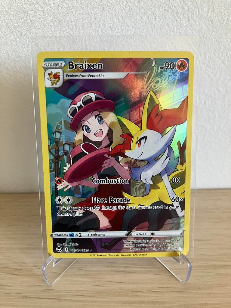 Braixen TG01/TG30, Ophalen of Verzenden, Zo goed als nieuw, Losse kaart, Foil
