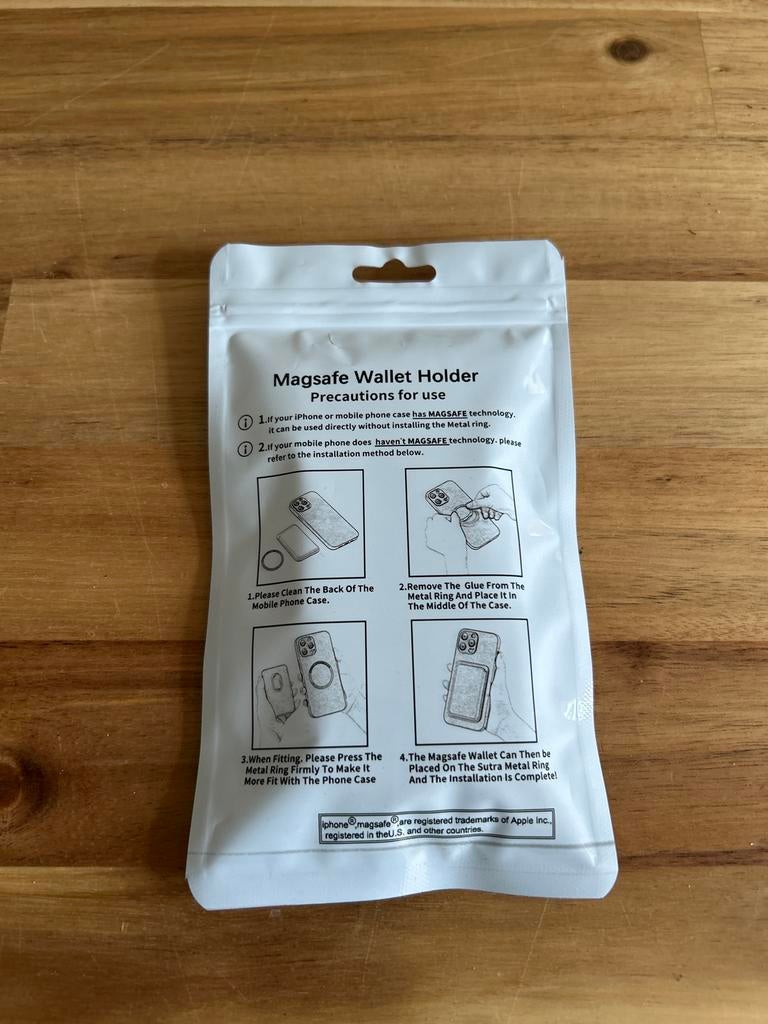 Magsafe Wallet voor Telefoon - Zwart, Ophalen of Verzenden, Nieuw, IPhone SE (2022), Hoesje of Tasje