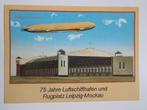 DDR, Postkaart Zeppelin-Vlucht Leipzig-Moskau 1988., Ophalen, Briefkaart