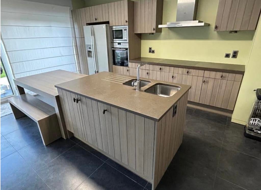 ✨ COMPLETE LUXOR EILAND KEUKEN  ✨, Ophalen, Bruin, Dubbelwandige keuken, Zo goed als nieuw