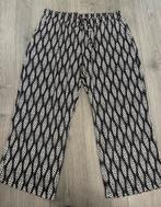 MS mode zomerse broek met rekbare taille maat 50, Ophalen of Verzenden, Zo goed als nieuw, Zwart, Broek of Spijkerbroek