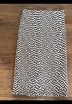 Rok, reliëf stof, wit en donkerblauw v d Zara, maat S, rokje, Ophalen of Verzenden, Zo goed als nieuw, Grijs, Boven de knie