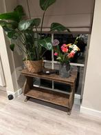 Rustiek houten sidetable, Ophalen, Gebruikt, 50 tot 100 cm, Landelijk