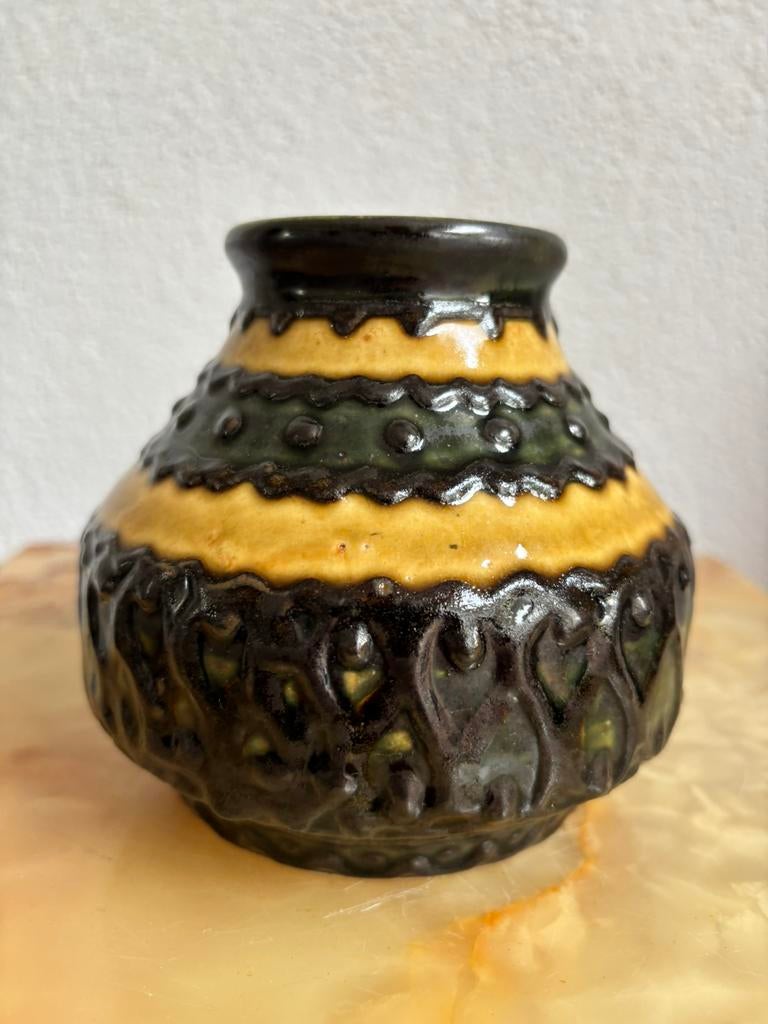 West-Germany vaas VEB Haldensleben Keramik 12 cm, Ophalen of Verzenden