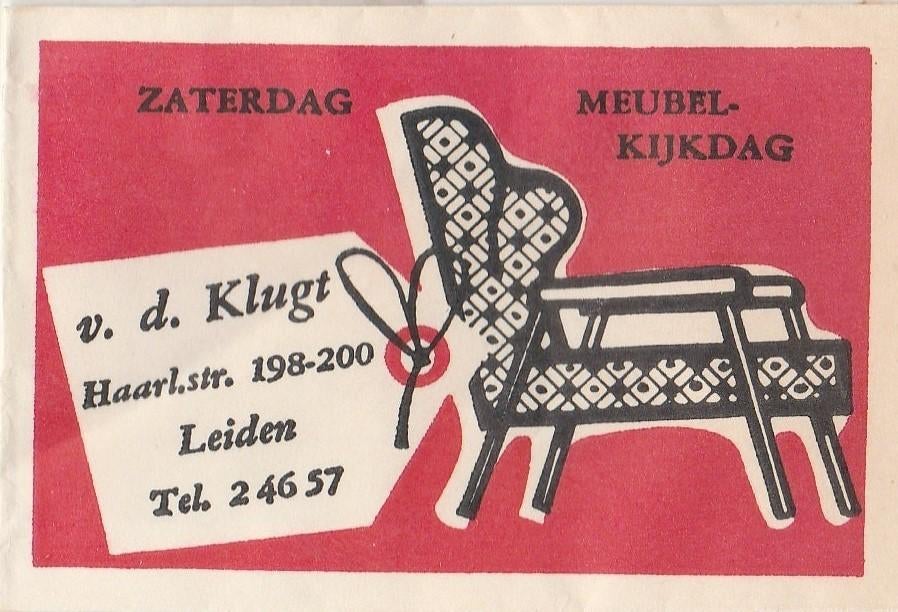 vd Klugt Haarlemmerstraat Leiden - zaterdag meubel kijkdag, Verzamelen, Ophalen of Verzenden