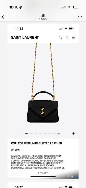 Echte YSL tas, Ophalen, Zo goed als nieuw, Zwart, Schoudertasje