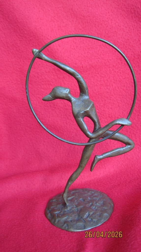 Brons beeldje ballerina, Ophalen of Verzenden, Gebruikt, Mens