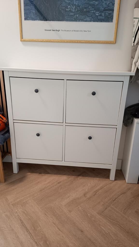 IKEA HEMNES Schoenenkast met 4 vakken, wit, Huis en Inrichting, Kasten | Schoenenkasten, Ophalen, Gebruikt, Scandinavisch, Klassiek