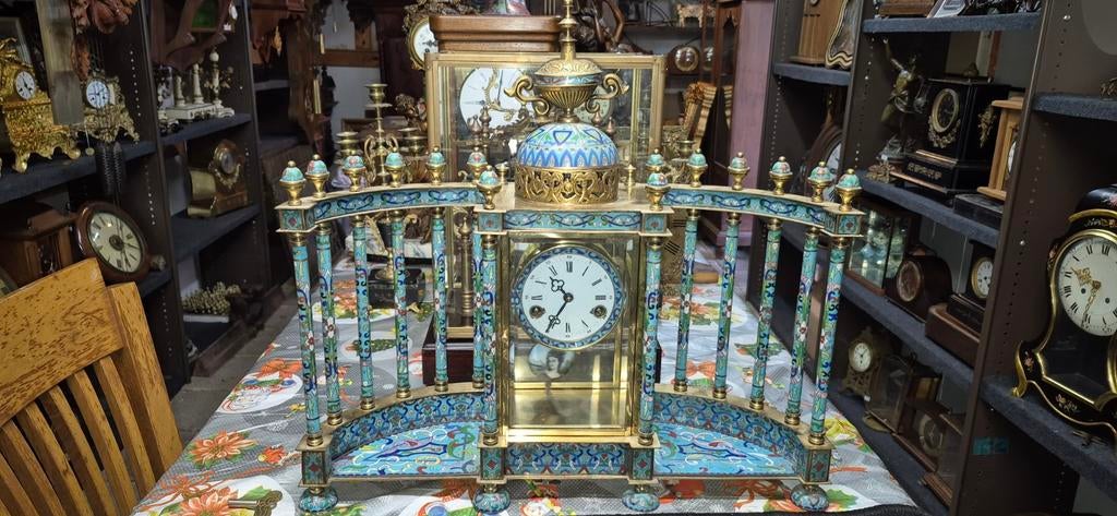 Cloisonnè emaille klok, Antiek en Kunst, Ophalen of Verzenden