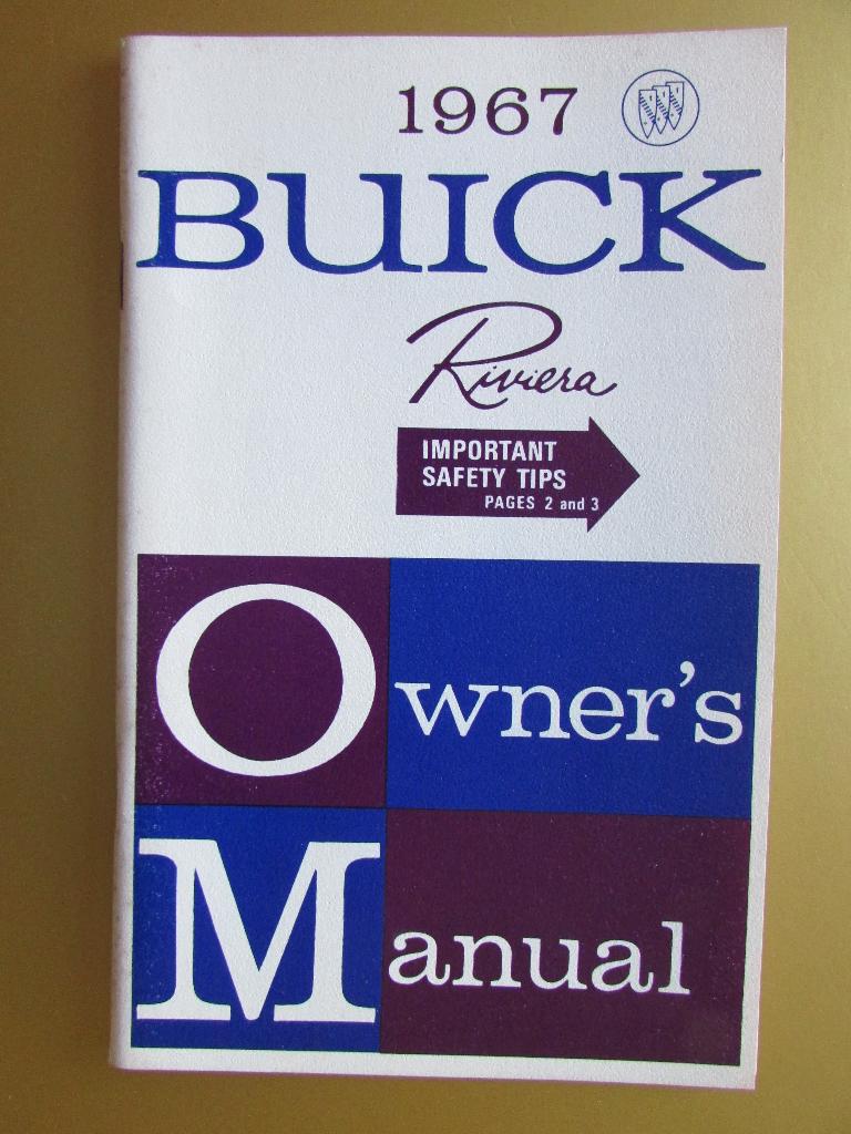 1967 BUICK Riviera owner's manual, Engels, Ophalen of Verzenden