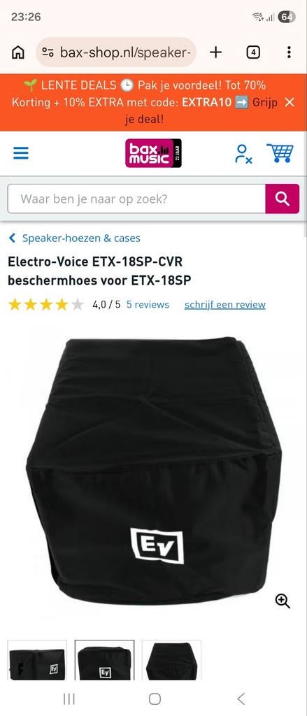 Electro-Voice ETX-18SP-CVR beschermhoezen, Ophalen of Verzenden