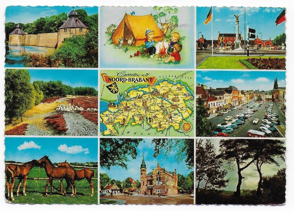 Noord Brabant Gelopen Ansichtkaart, Verzamelen, Ansichtkaarten | Nederland, Verzenden, 1980 tot heden, Gelopen, Noord-Brabant