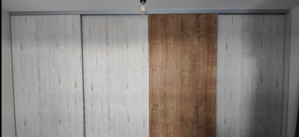 Raffito CanDo Spaanplaat 12mm Schuifdeur Kledingkast, Doe-het-zelf en Verbouw, Hout en Planken, Ophalen, Minder dan 25 mm, Overige typen