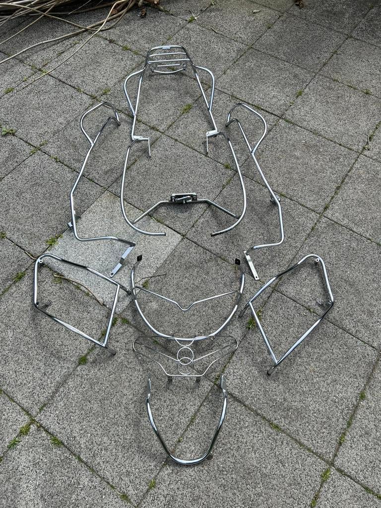 Gilera runner beugel set chrome (compleet), Ophalen