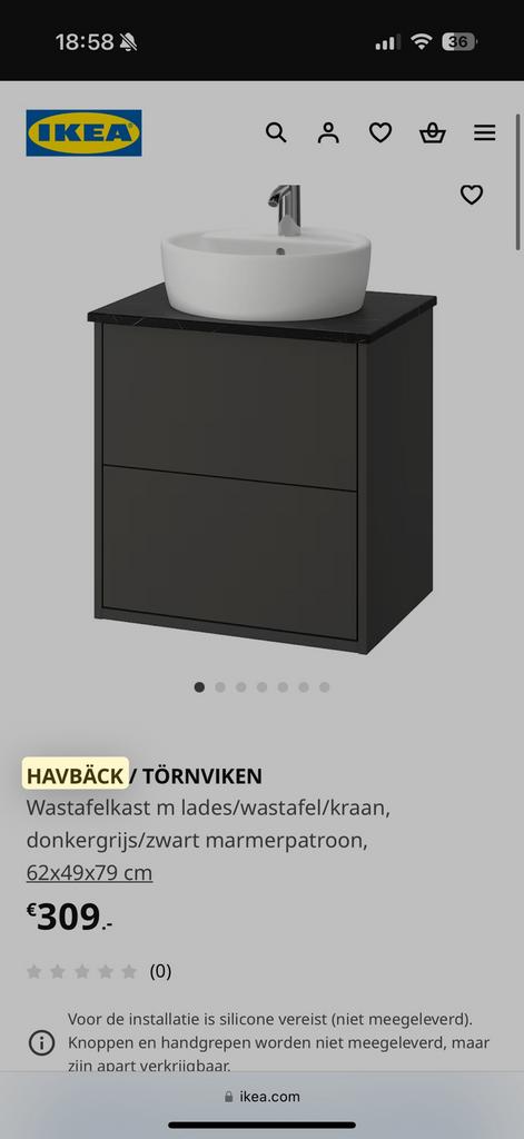 Nieuw badkamer meubel ikea!, Ophalen, Nieuw