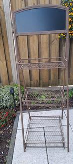 Metalen etagere met krijtbord, Ophalen