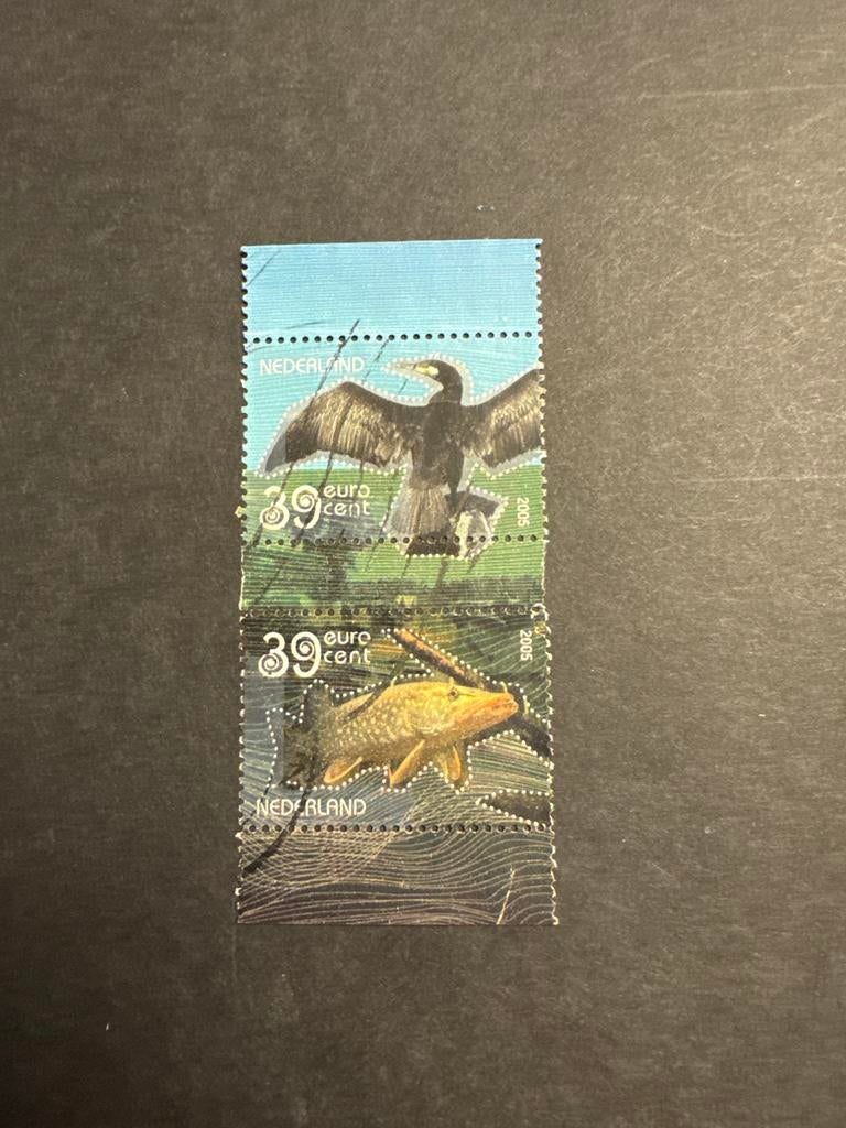 Nederlandse postzegels 2005: Aalscholver en Snoek, Ophalen of Verzenden, Na 1940, Gestempeld
