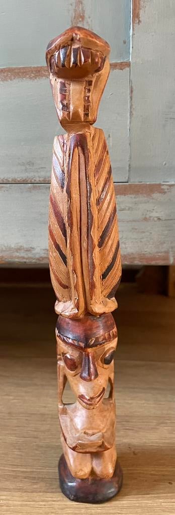 Prachtig houtsnijwerk houten beeld Sumatra batak, Ophalen of Verzenden