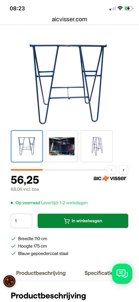 Schragen nieuw, Doe-het-zelf en Verbouw, Steigers, Ophalen, Zo goed als nieuw, Overige typen, Minder dan 2 meter