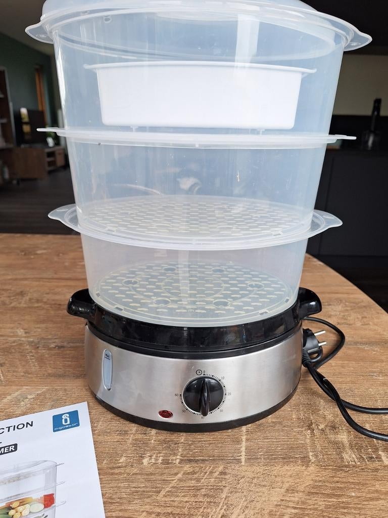 Aigostar stoomkoker met 3 lagen, Witgoed en Apparatuur, Stoomapparaten, Ophalen of Verzenden, Zo goed als nieuw