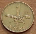 DENEMARKEN 1 KRONE 1946 CHRISTIAN X KM835 Very Fine, Ophalen of Verzenden, Overige landen, Losse munt