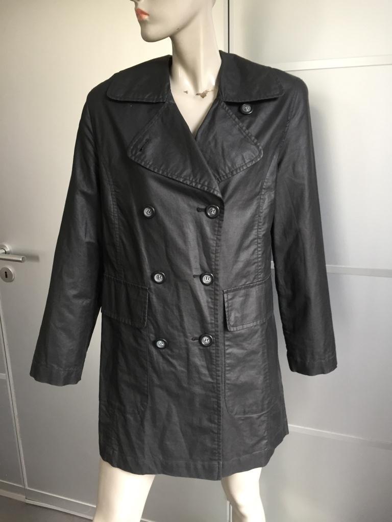 714  zwart jas regenjas: maat S/M=36/38 trenchcoat tussenjas, Kleding | Dames, Jassen | Winter, Actuals, Zwart, Ophalen of Verzenden