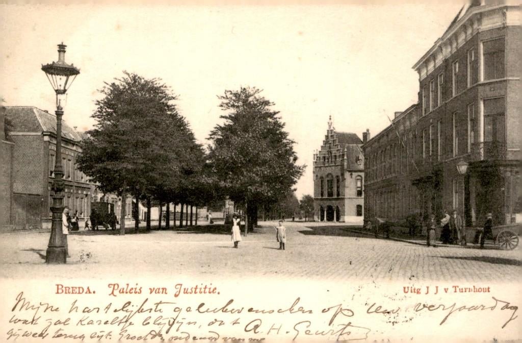 Breda Paleis van Justitie # 804, Verzenden, Voor 1920, Gelopen, Noord-Brabant