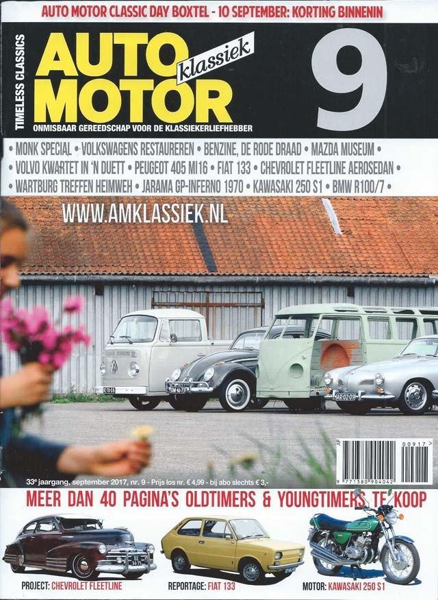 AMK 9 2017 : Peugeot 405 MI16 - Fiat 133 - Volvo Duett - VW, Boeken, Auto's | Folders en Tijdschriften, Gelezen, Algemeen, Ophalen of Verzenden