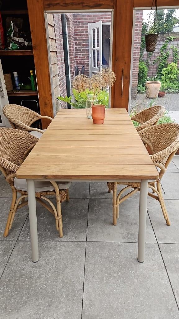 4 Rieten stoelen (rotan), Ophalen, Gebruikt, Rotan of Riet, Overige kleuren