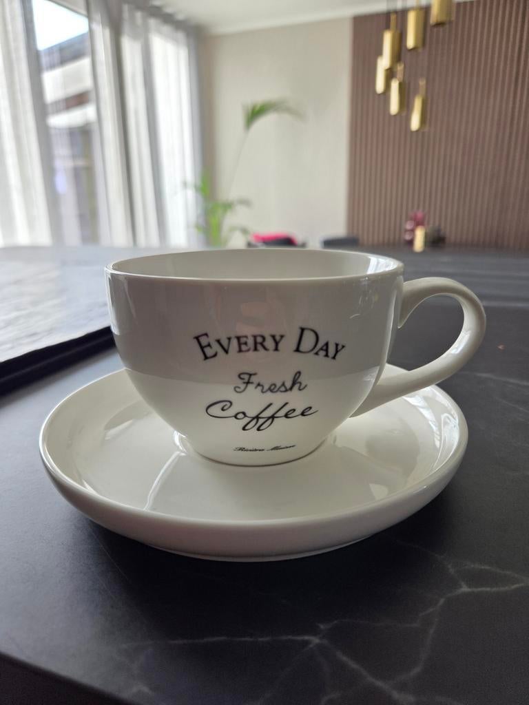 Rivera maison kop en schotel 4x., Huis en Inrichting, Keuken | Servies, Ophalen, Nieuw, Overige stijlen, Kop(pen) en/of Schotel(s)