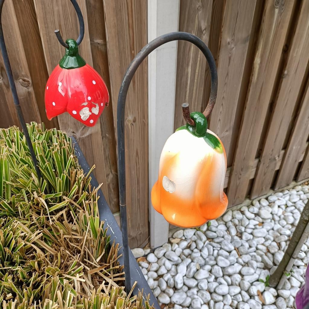 Kleurrijke porseleinen bloemen klokken, Ophalen of Verzenden