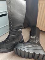 Basic gothic Zwarte hoge laarzen platform, Hoge laarzen, Zwart, Nieuw, Ophalen of Verzenden