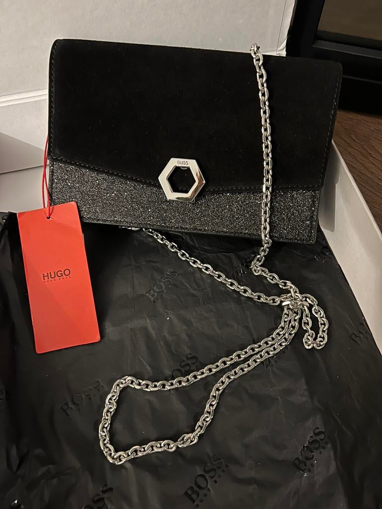 Hugo boss tas nieuw, Ophalen of Verzenden, Zo goed als nieuw, Zwart, Handtas