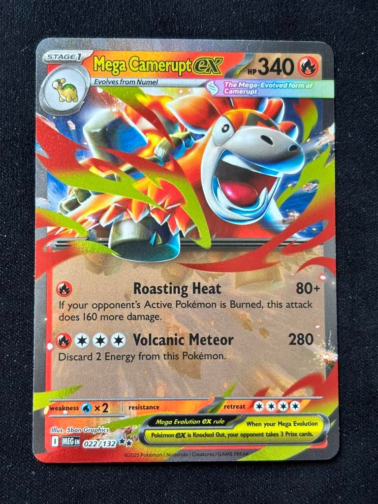 Mega Camerupt EX - Mega Evolution 022/132, Ophalen of Verzenden, Zo goed als nieuw