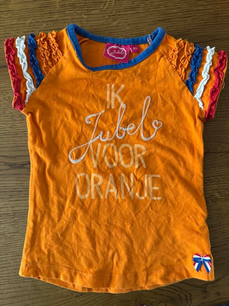 Oranje shirt meisje maat 92 Koningsdag, Kinderen en Baby's, Kinderkleding | Maat 92, Ophalen of Verzenden, Gebruikt, Meisje, Shirt of Longsleeve