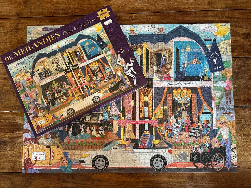 Legpuzzel De Meilandjes Chaos in Code Rosé 1000 stukjes, Ophalen of Verzenden, 500 t/m 1500 stukjes, Zo goed als nieuw, Legpuzzel