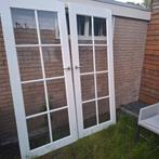 Hardhouten deuren met facetglas, Ophalen, 80 tot 100 cm, Binnendeur, 200 tot 215 cm