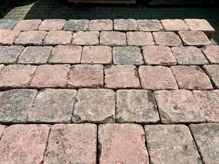 Restantpartij getrommelde stenen, Tuin en Terras, Tegels en Klinkers, Nieuw, Klinkers, Beton, 10 m² of meer, Ophalen