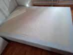 Ikea Sultan Aukra boxspring matrasbodem 140x200, Gebruikt, Tweepersoons, Grijs, Hout