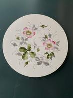 Antiek Porseleinen Dienblaadje met Bloemprint 22cm, Ophalen of Verzenden