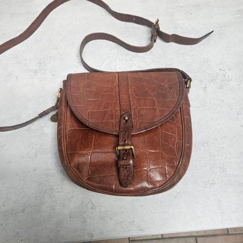 Mulberry Schoudertas Bruin Leer vintage Retro, Sieraden, Tassen en Uiterlijk, Tassen | Damestassen, Gebruikt, Schoudertasje, Bruin